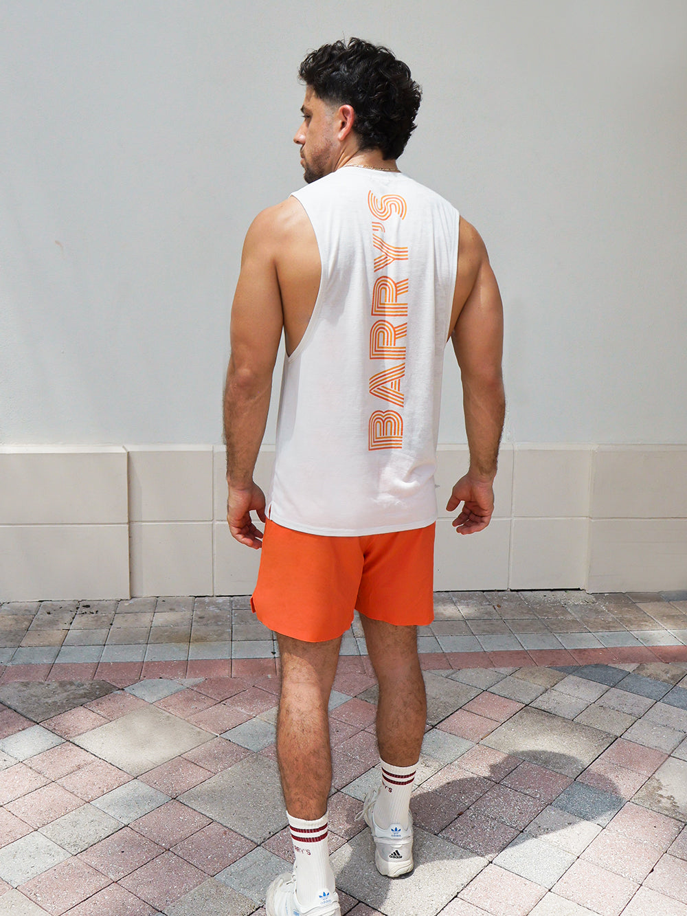 BARRY'S HOT ORANGE LINED TRAIN SHORT