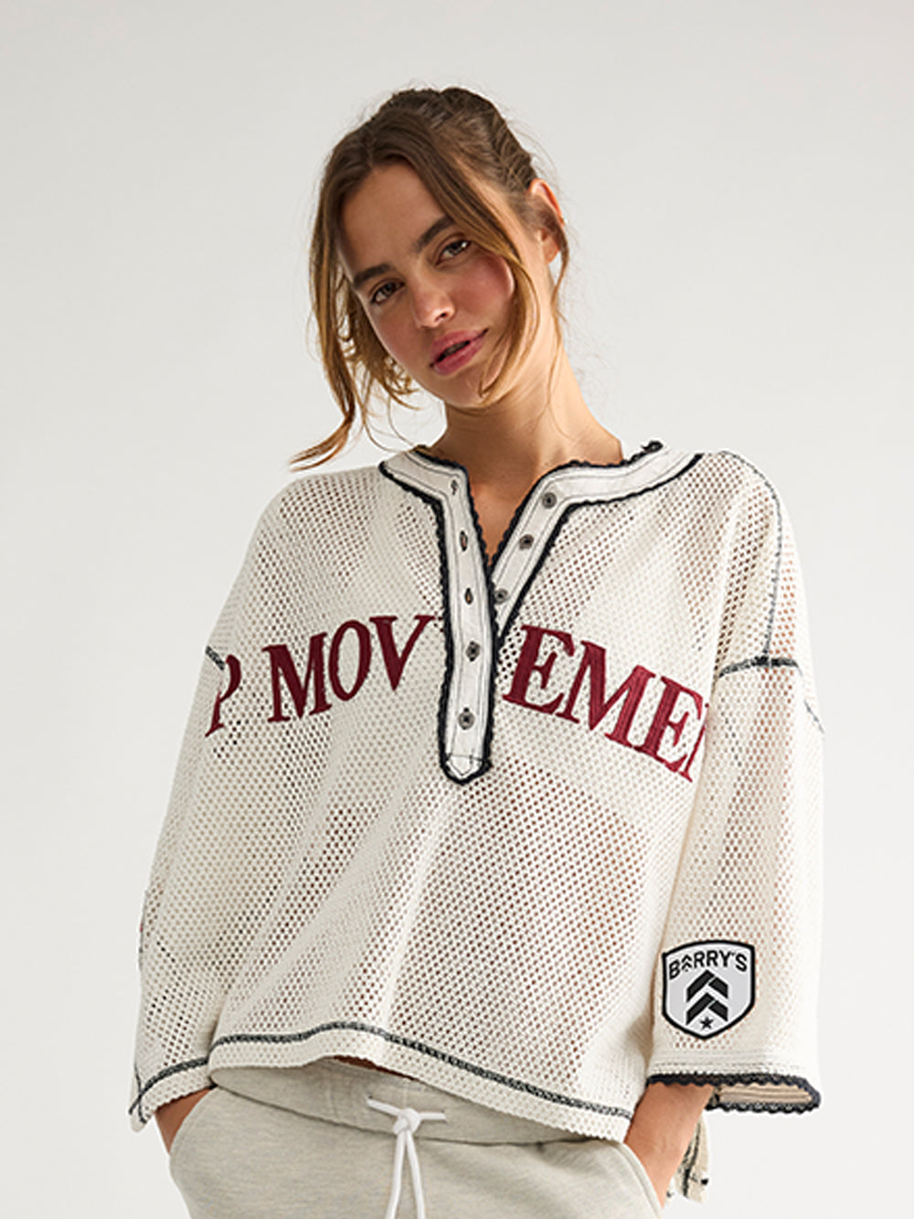 FP MOVEMENT X BARRYS IVORY CAMP OUT TEE