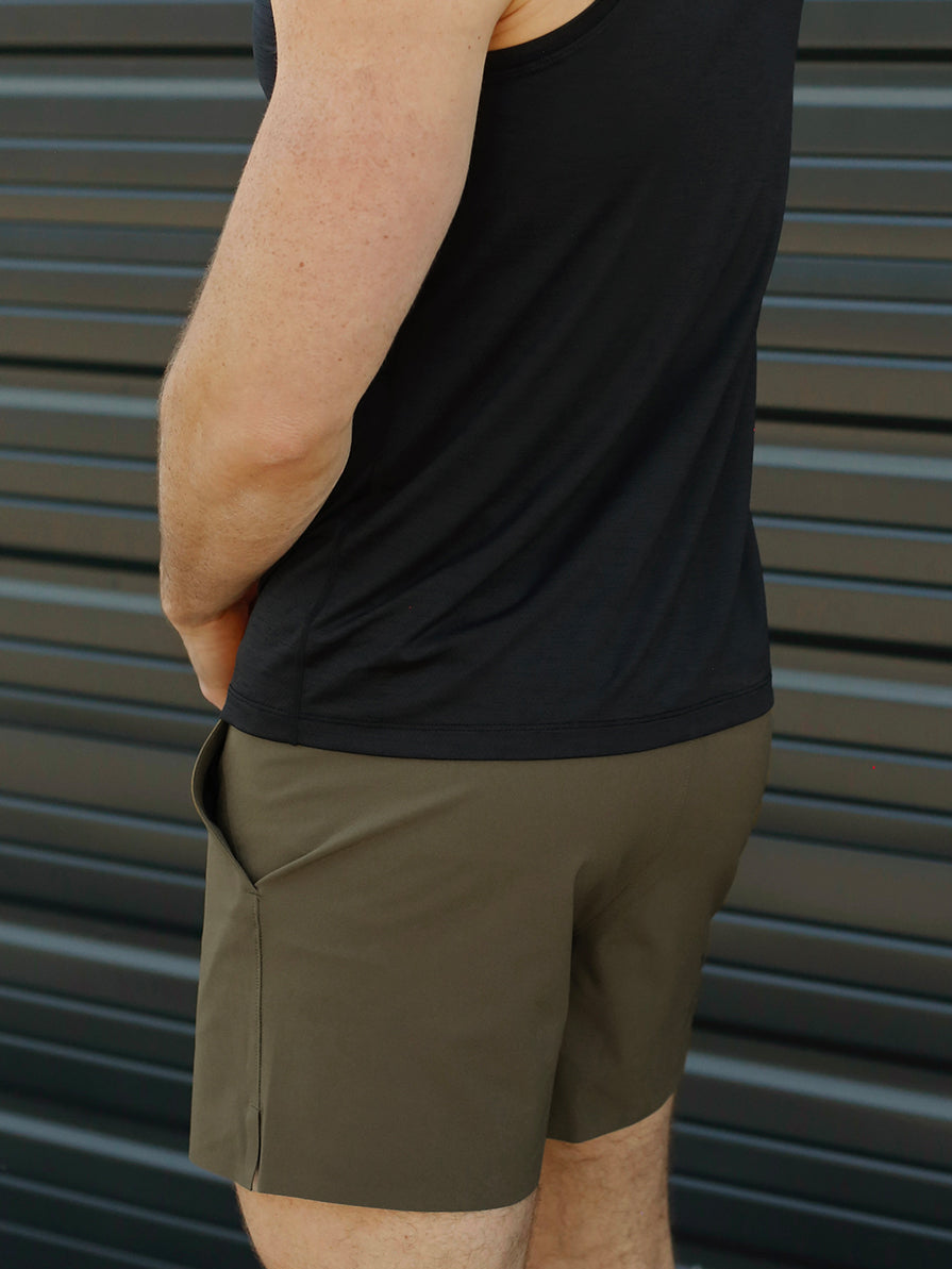 TEN THOUSAND DARK OLIVE REP SHORT