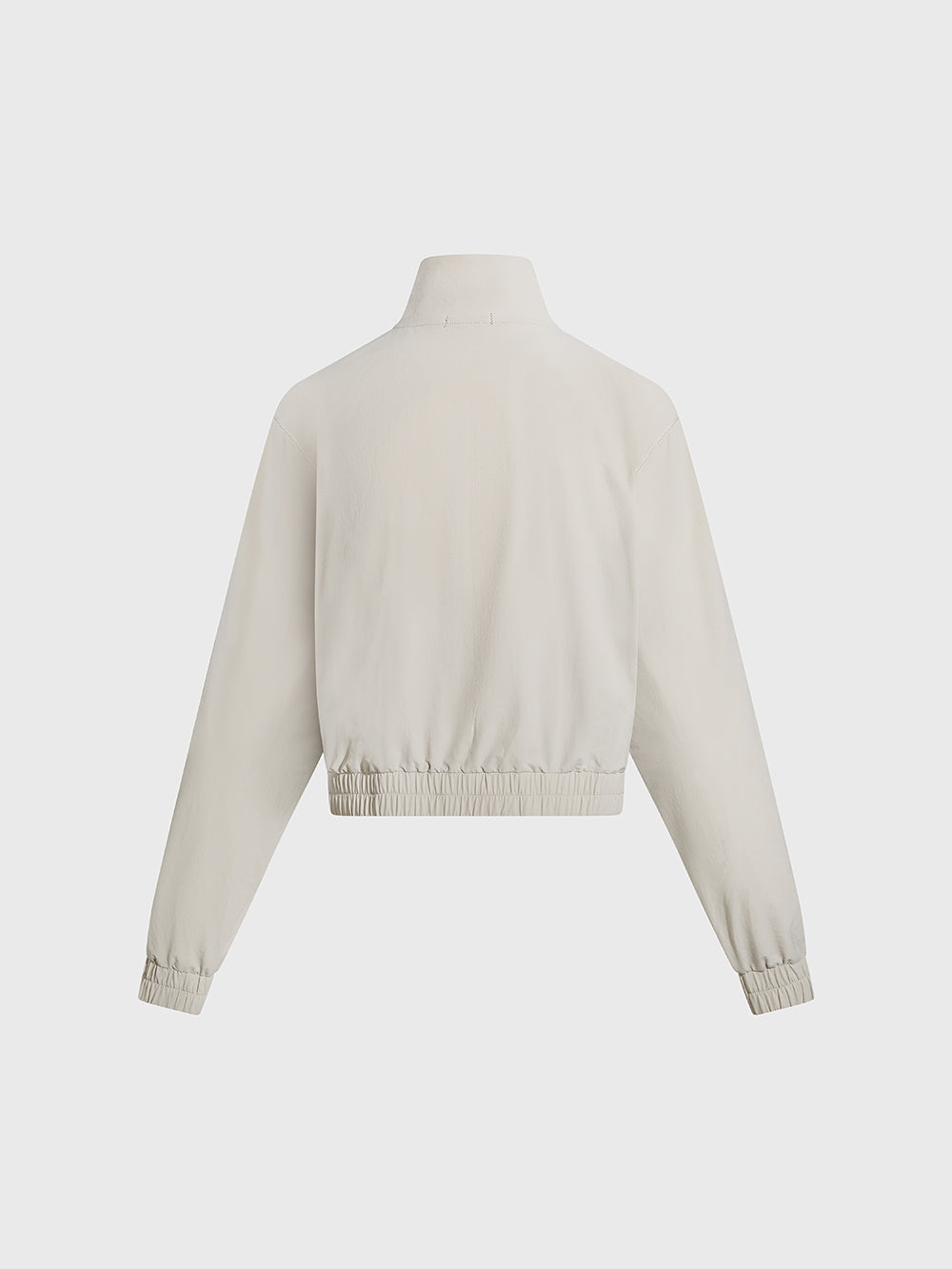 BARRY'S BONE/HOT ORANGE CROPPED 1/4 ZIP WINDBREAKER