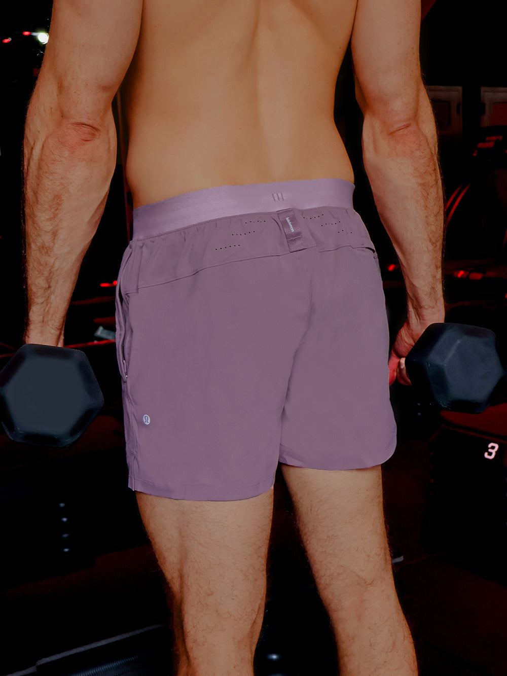 LULULEMON LAVENDER LUX LICENSE TO TRAIN SHORT 5''