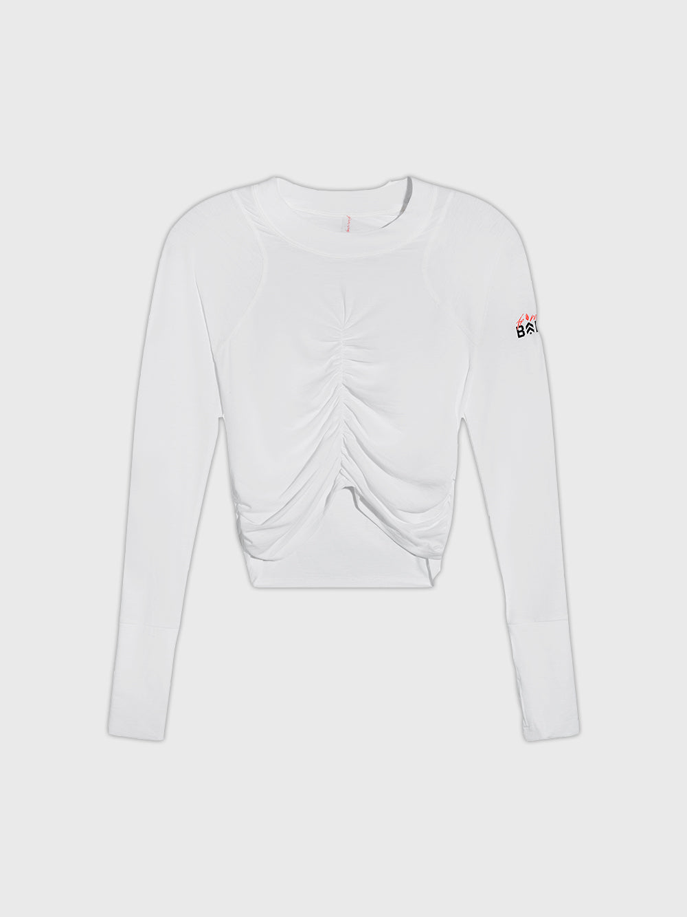 FP MOVEMENT WHITE TEMPO RUCHED LS
