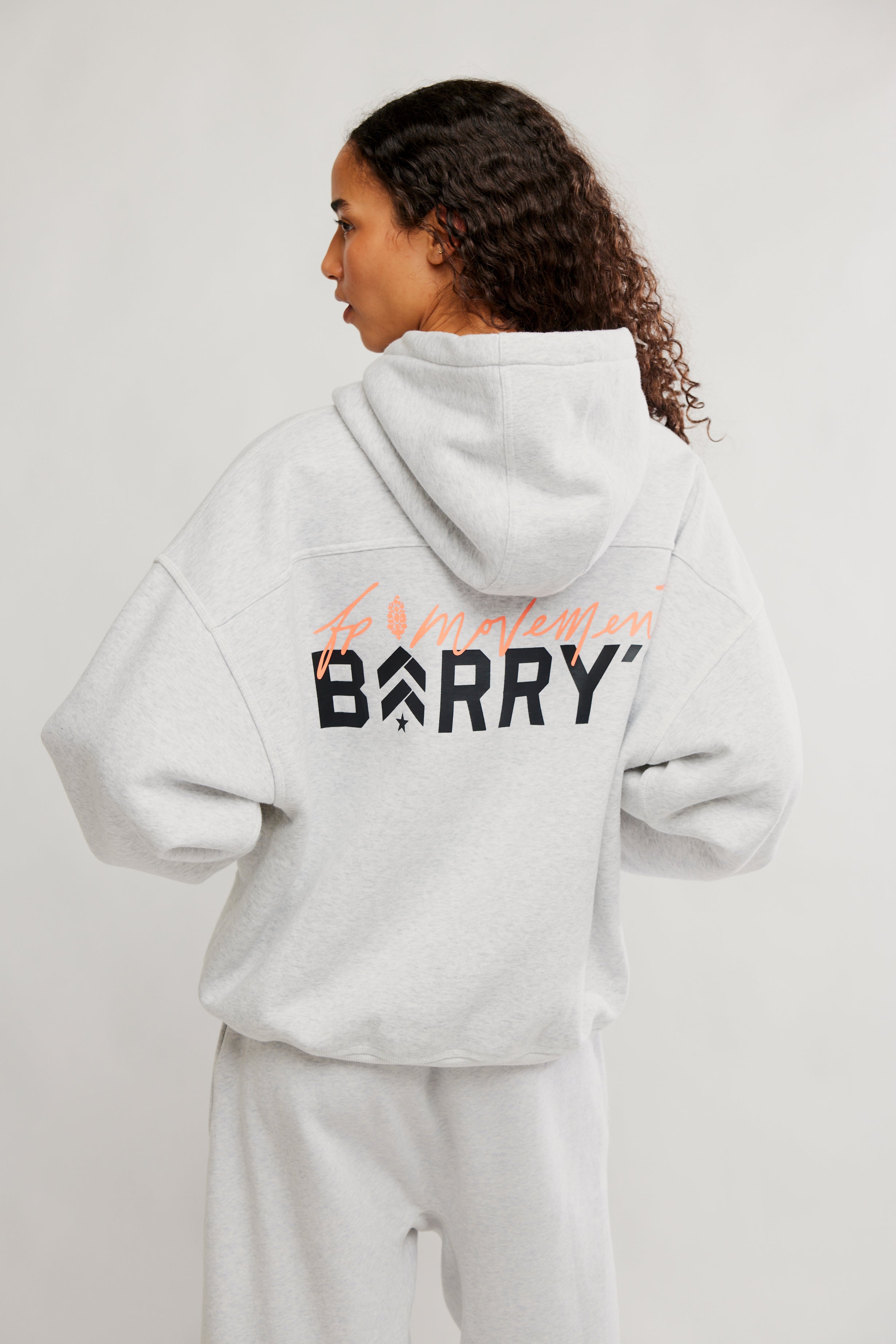 FP MOVEMENT WHITE HEATHER GREY FINAL CALL HOODIE