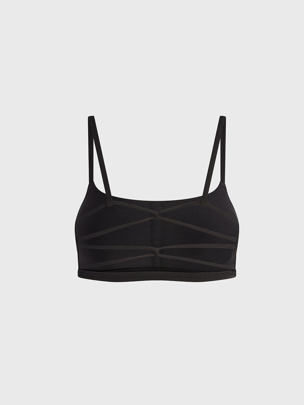 LULULEMON BLACK/WHITE NULU STRAPPY-BACK BRA