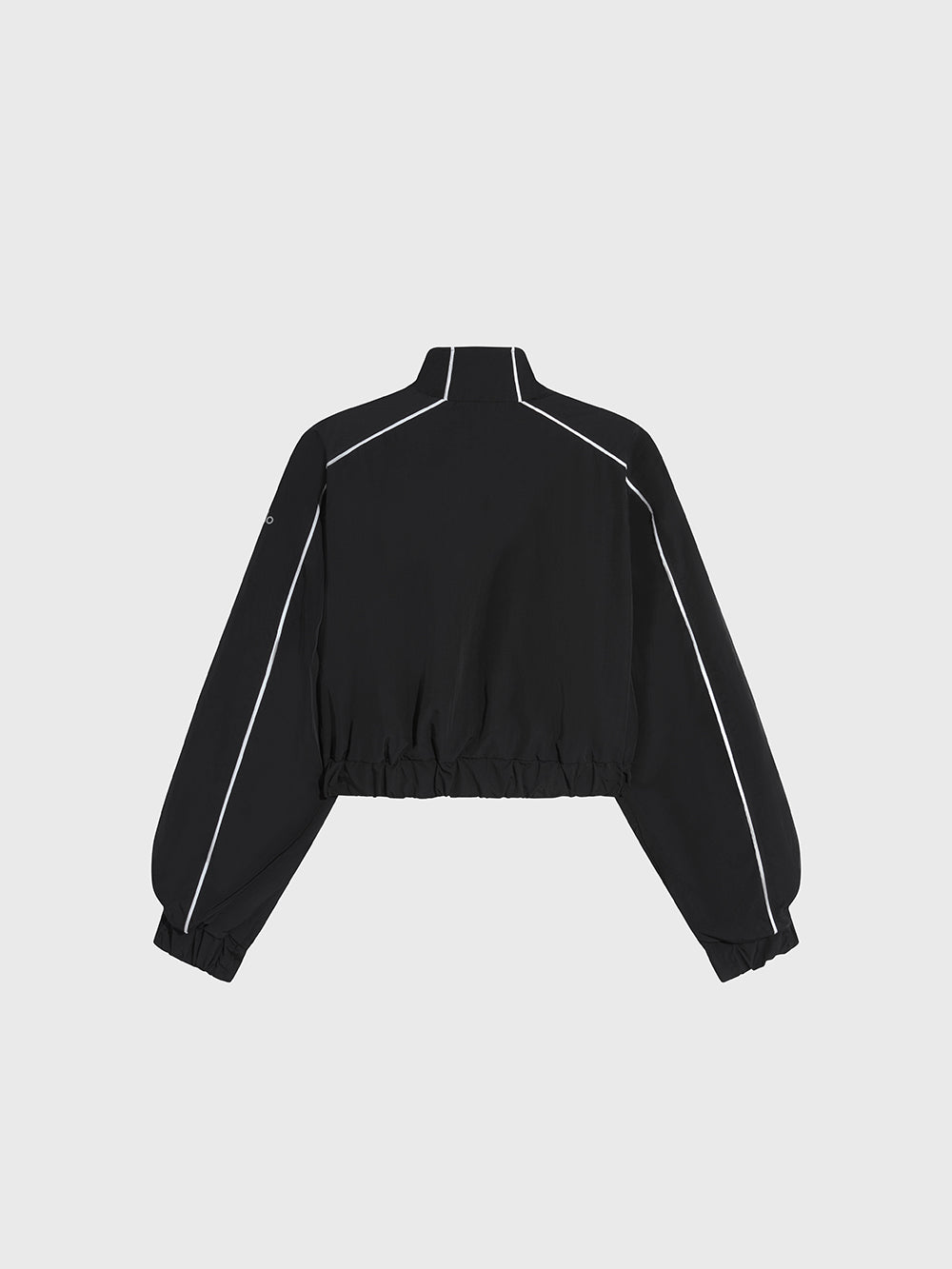 ALO BLACK MOTIVATE FULL-ZIP TRACK JACKET