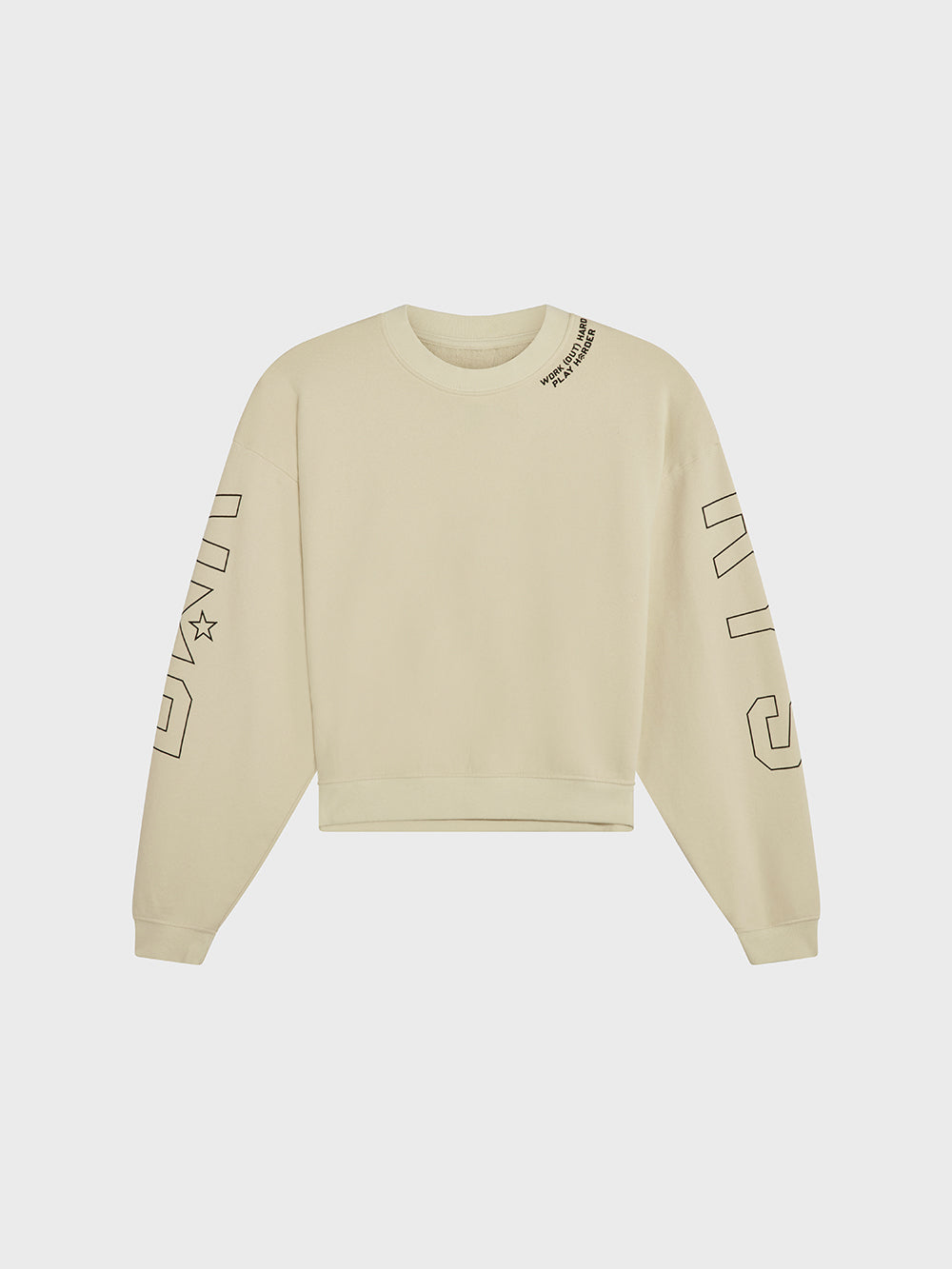 BARRY'S VINTAGE WHITE CROP SWEATSHIRT