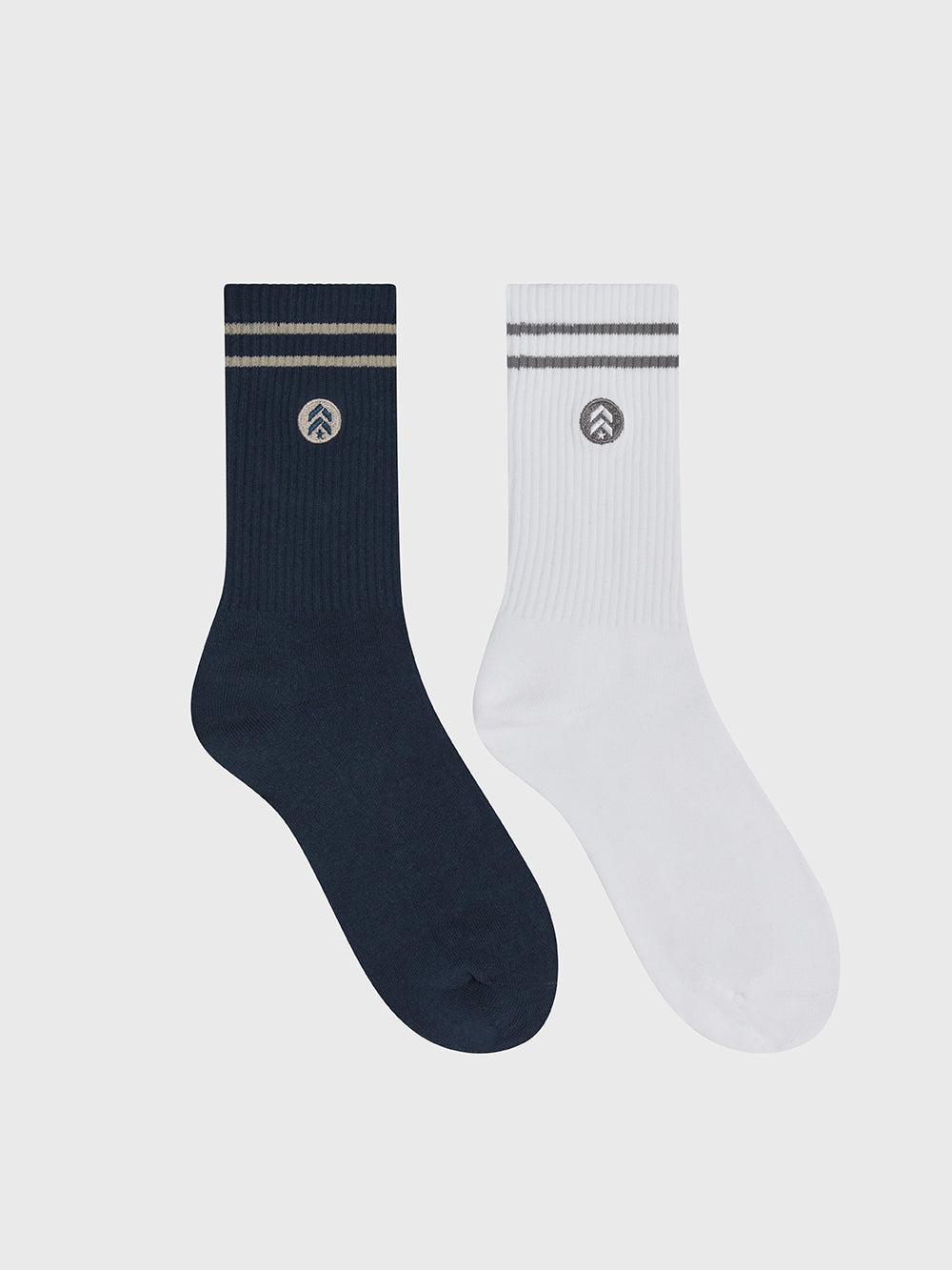 BARRY'S TWO PACK NAVY/WHITE STRIPE SOCKS