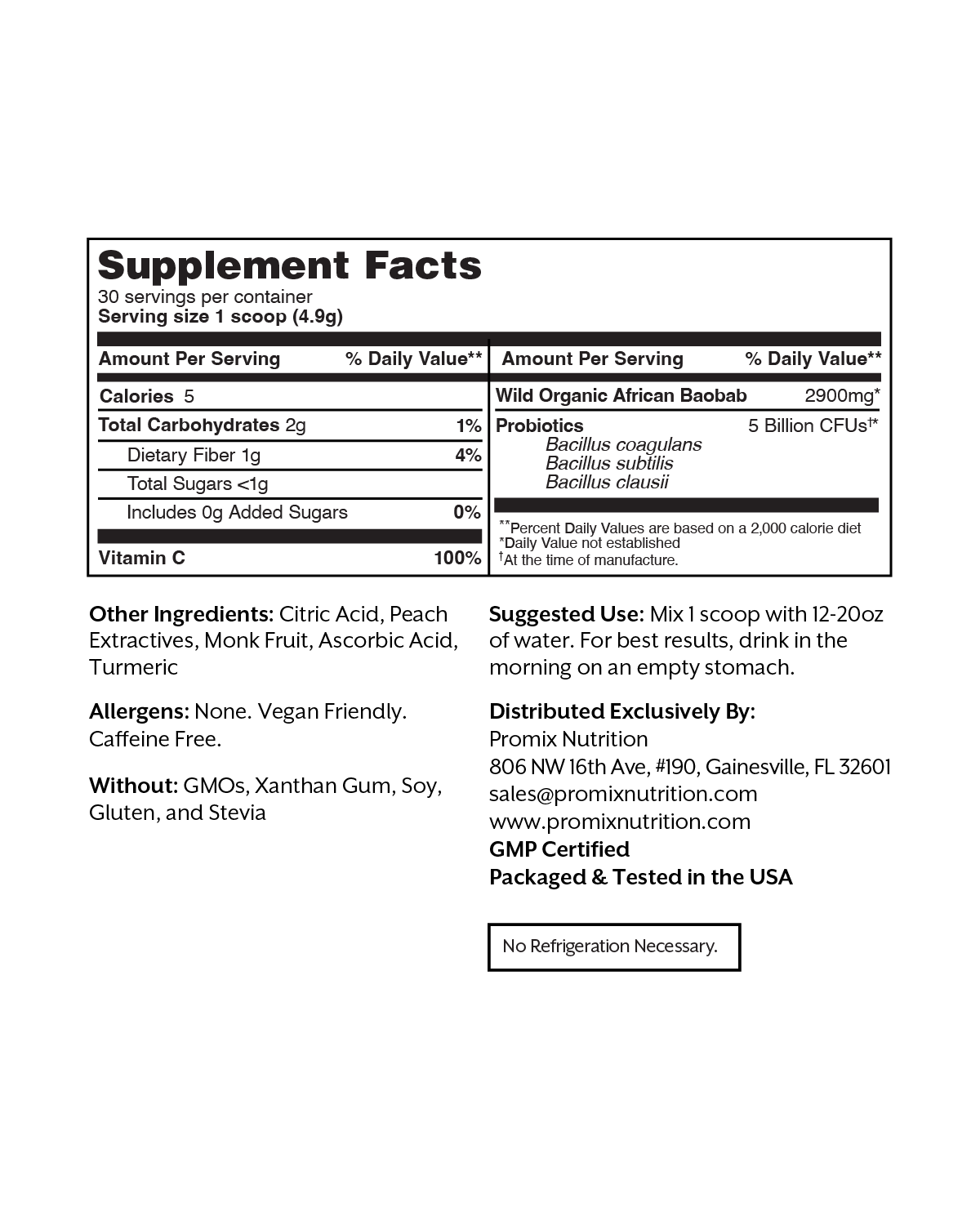 White Peach Debloat: Prebiotic + Probiotic
