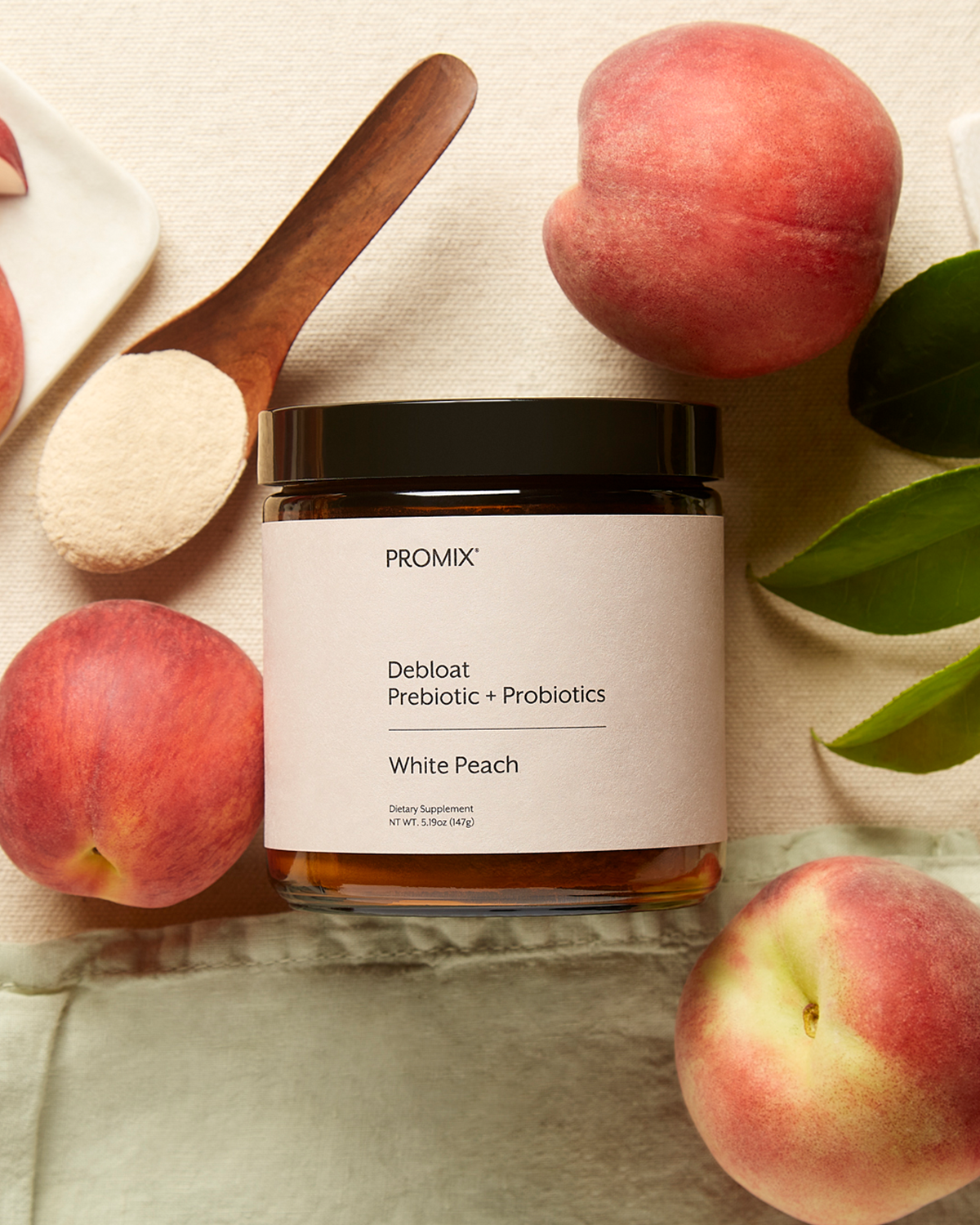 White Peach Debloat: Prebiotic + Probiotic