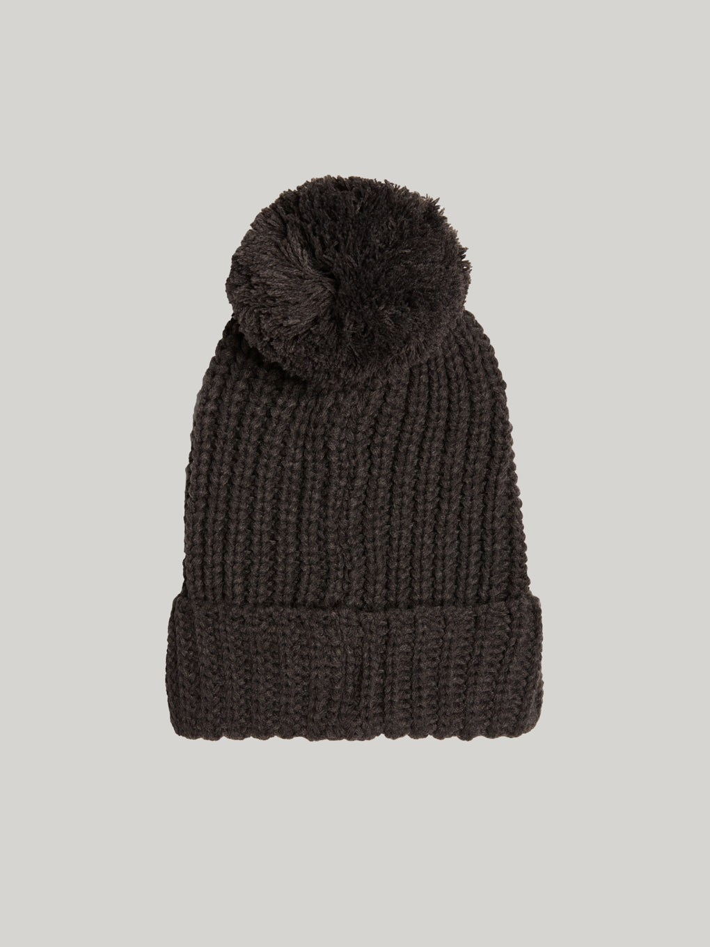 BARRY'S CHARCOAL KNIT POM BEANIE