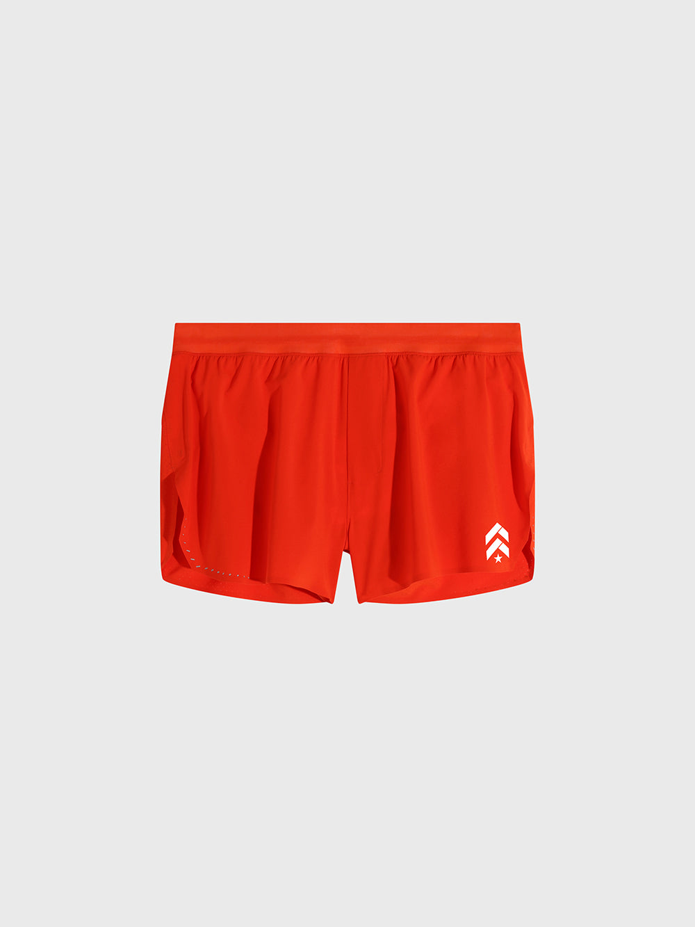 LULULEMON EMBOSS SOLAR ORANGE FAST AND FREE 3IN SHORT