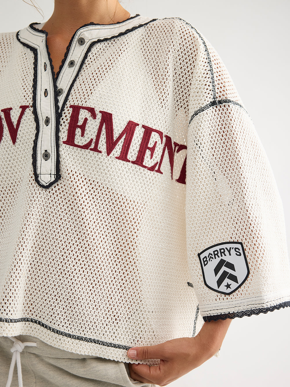 FP MOVEMENT X BARRYS IVORY CAMP OUT TEE