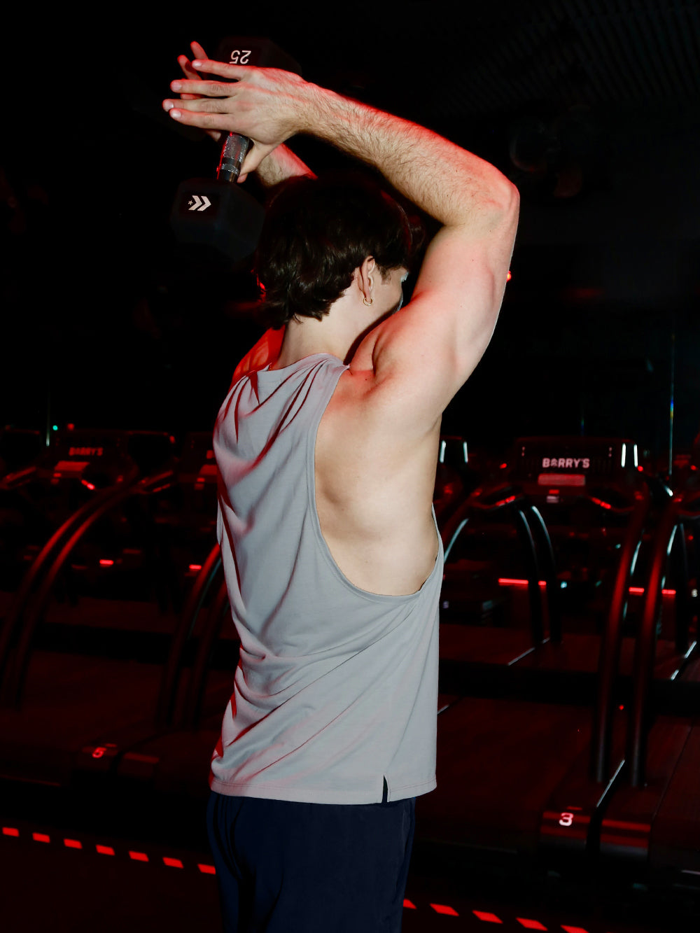 BARRY'S HEATHER GREY CUTOFF TANK