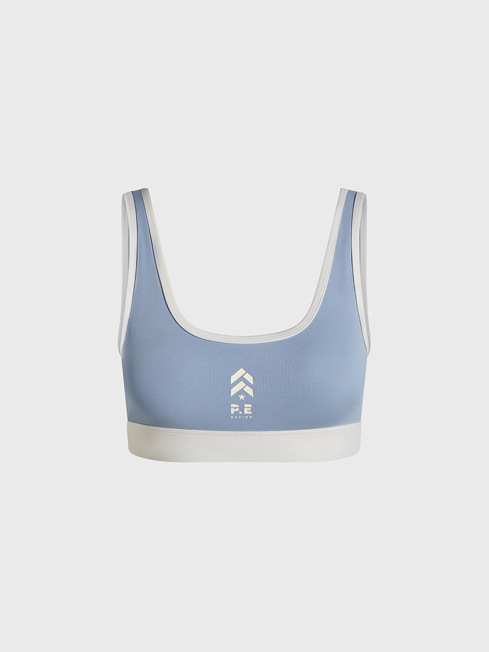 PE NATION BLUE/BONE PURSUIT SPORTS BRA