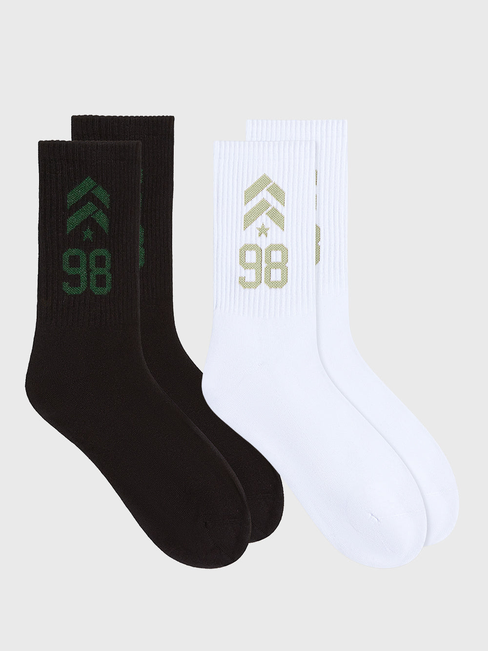 BARRY'S TWO PACK WHITE/BLACK LOGO SOCKS