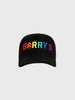 BARRY'S BLK SUEDE RAINBOW HAT