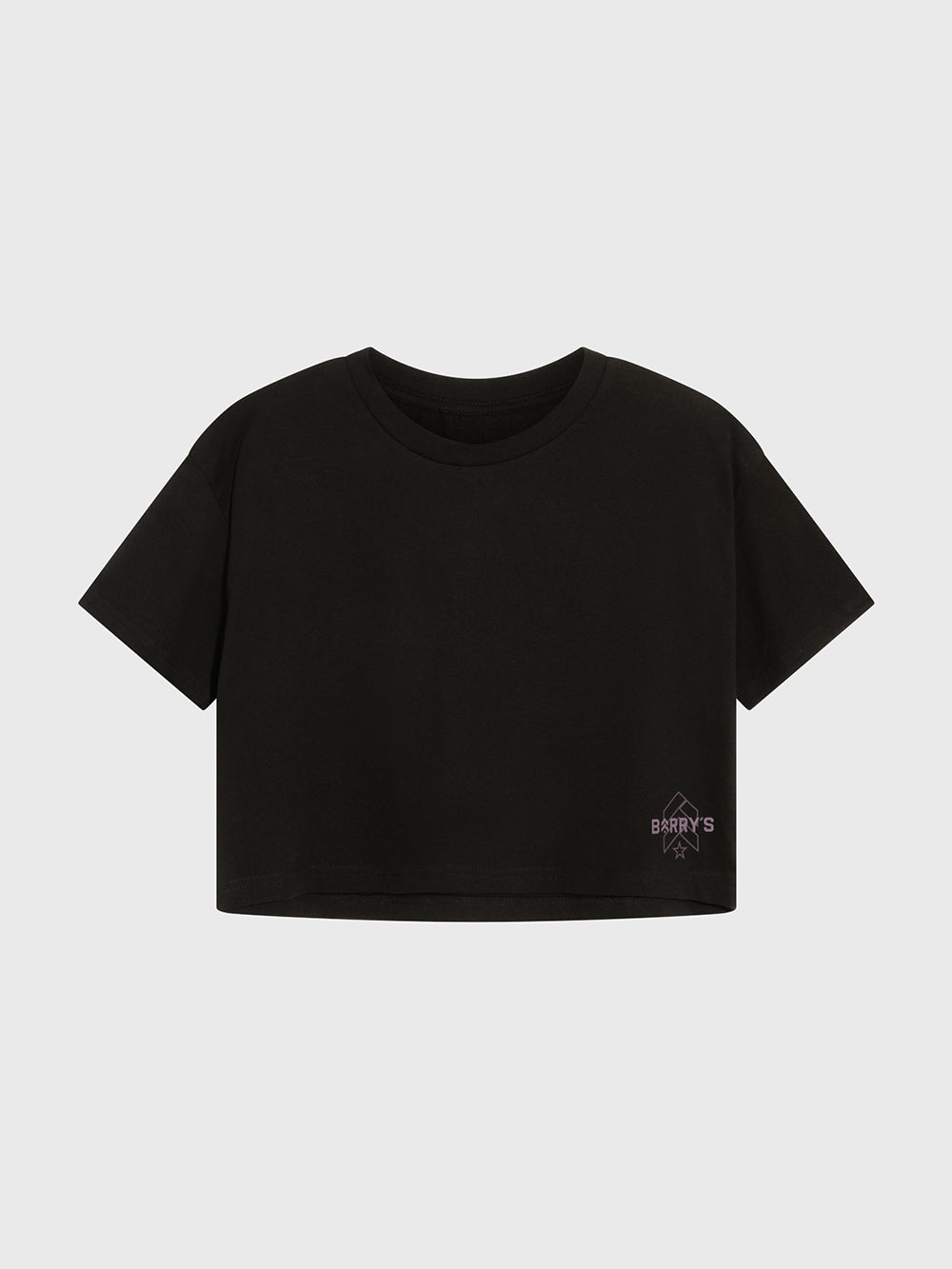 BARRY'S BLACK COTTON CROP TEE