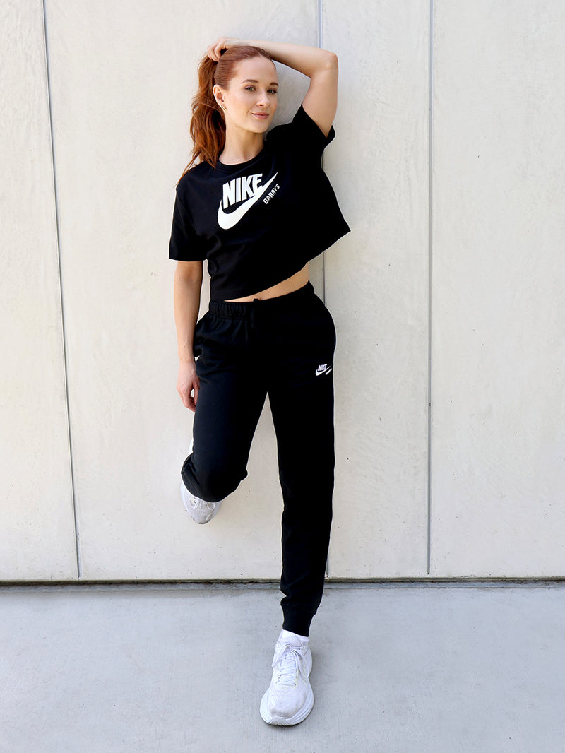 BARRY'S X NIKE NSW CLUB CROP TEE BLACK