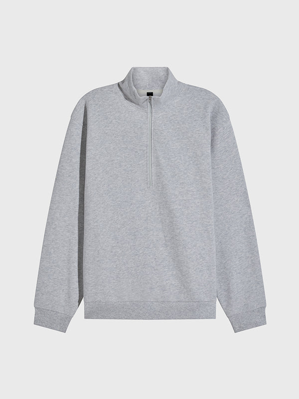 Highly Quarter-Zip Sweatshirt in Black and Bone