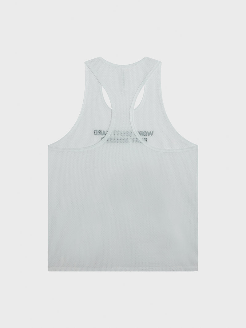 BARRY'S WHITE RELAY MESH TANK