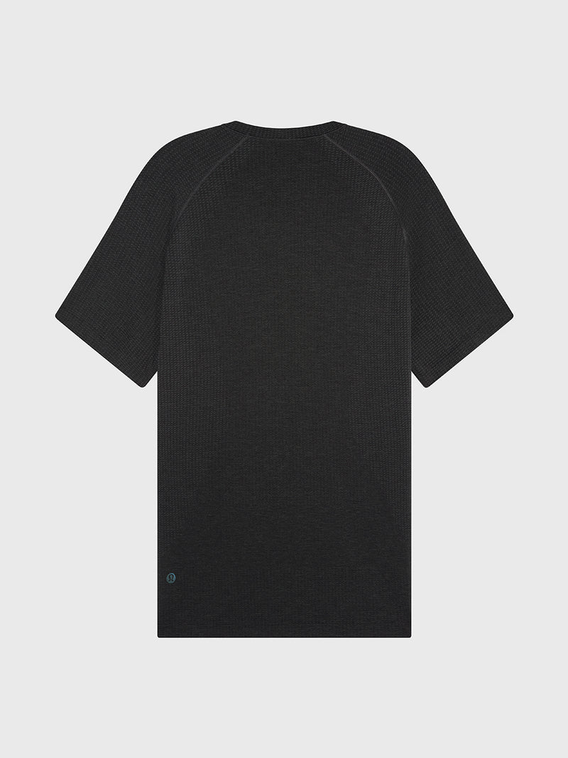 LULULEMON GRAPHITE GREY/BLK METAL VENT TECH SHORT SLEEVE