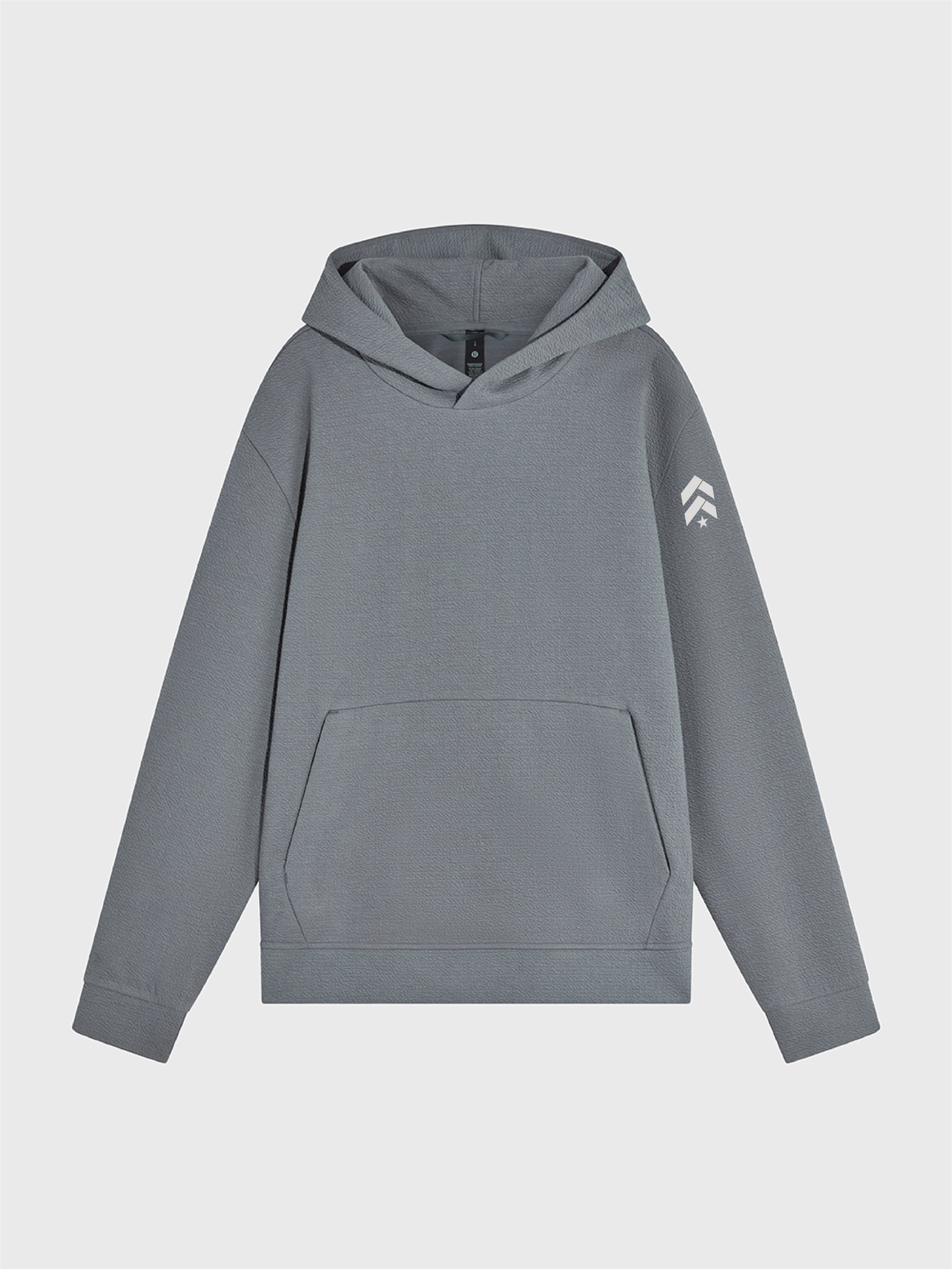 LULULEMON GREY TEXTURED SPACER PULLOVER HOODIE