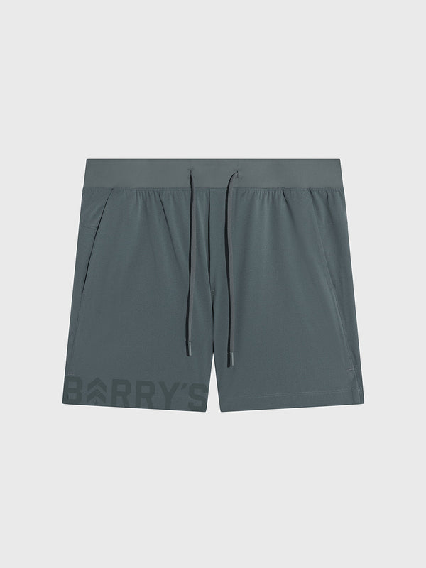 LULULEMON OIL GREY ZEROED IN LINERLESS SHORT 5"