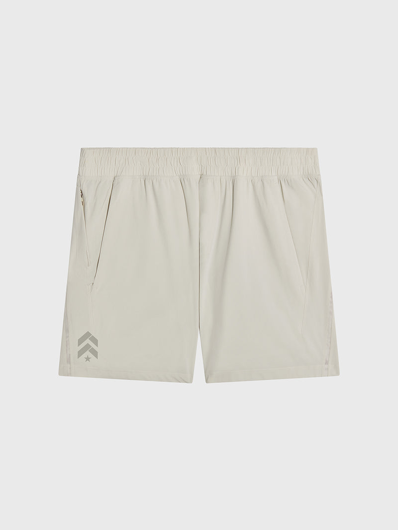 LULULEMON BONE PACE BREAKER LINERLESS SHORT 5"