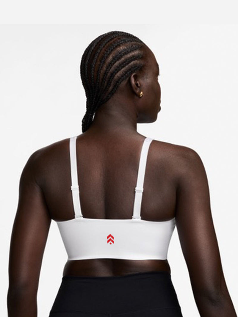 NIKE ALATE LONGLINE MEDIUM SUPPORT BRA WHITE