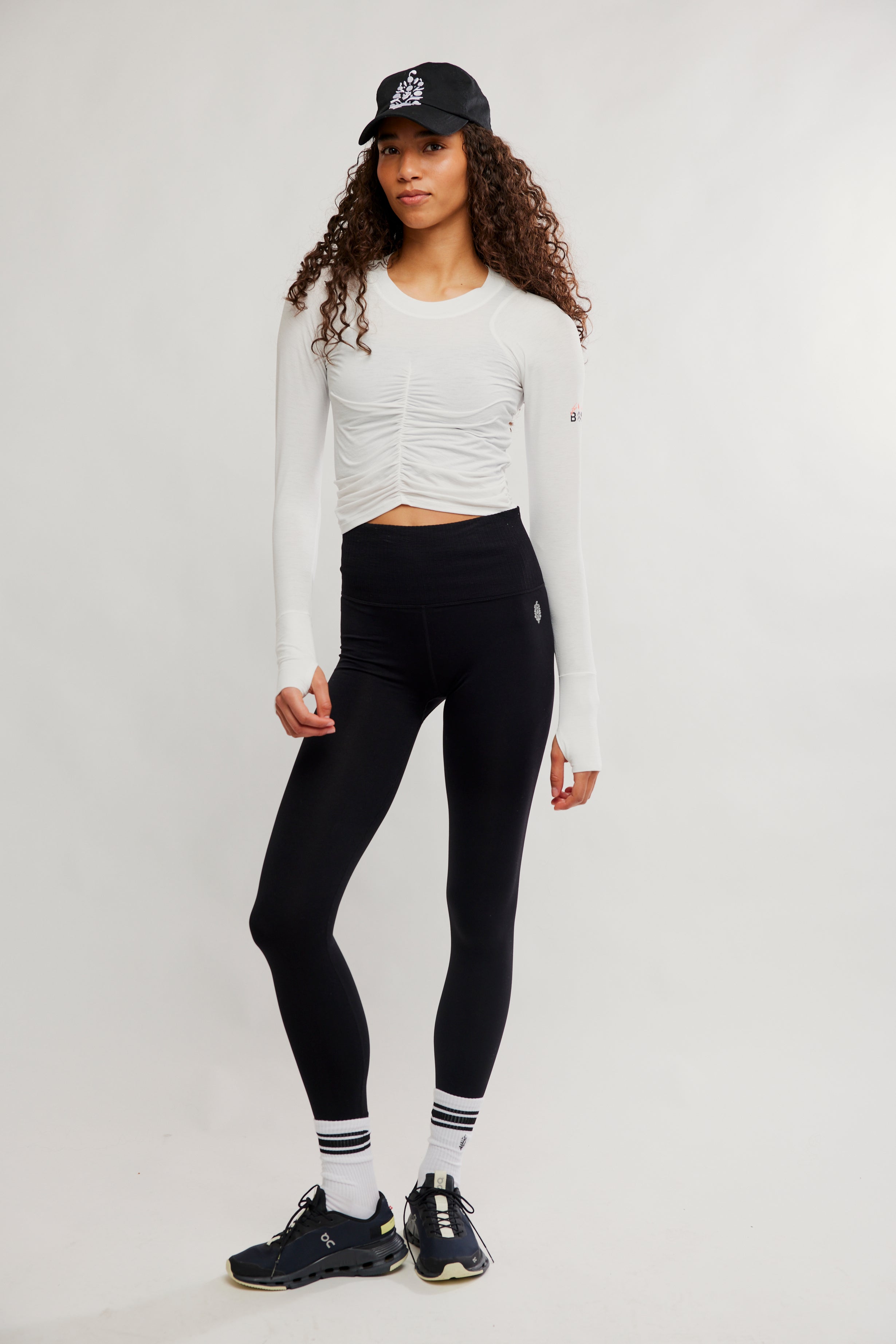 FP MOVEMENT WHITE TEMPO RUCHED LS