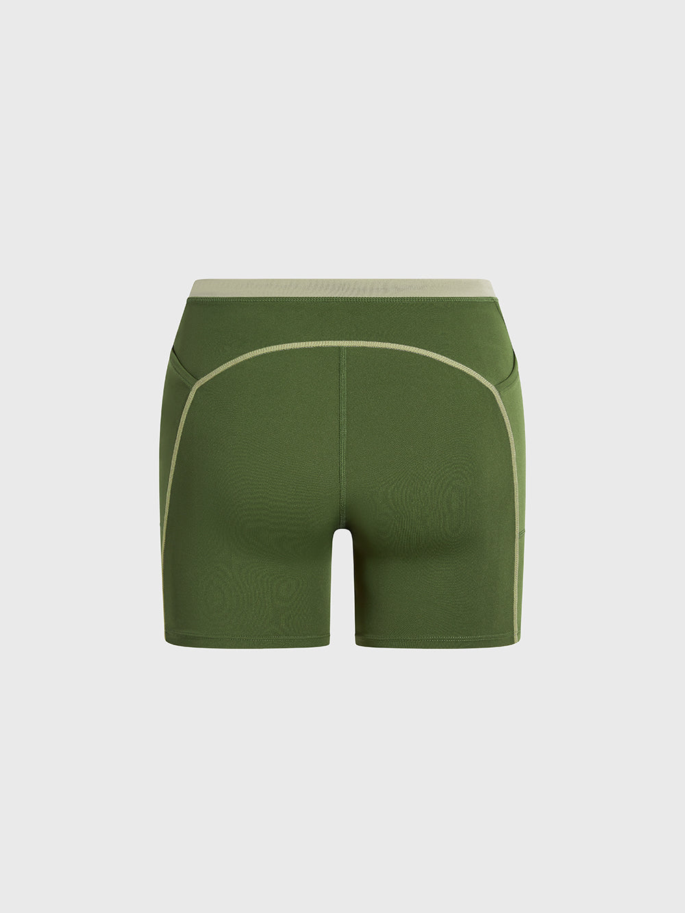PE NATION ARMY GREEN CONTRAST RAPID 5 IN BIKER SHORT