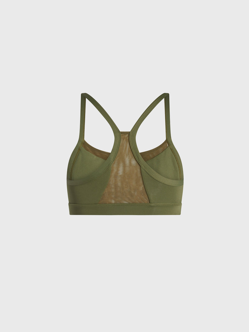 DressBerry Olive Green Solid Workout Bra - Lightly Padded - Price History