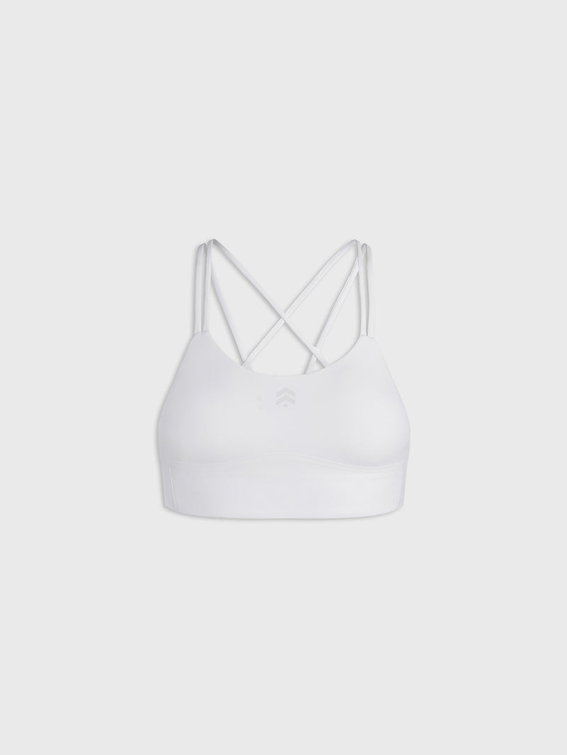 LULULEMON WHITE LIKE A CLOUD BRA LONGLINE