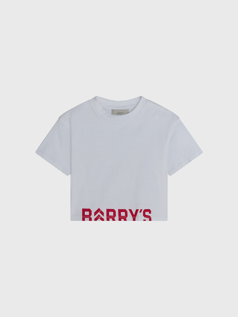 BARRY'S WHITE RED CROP TEE