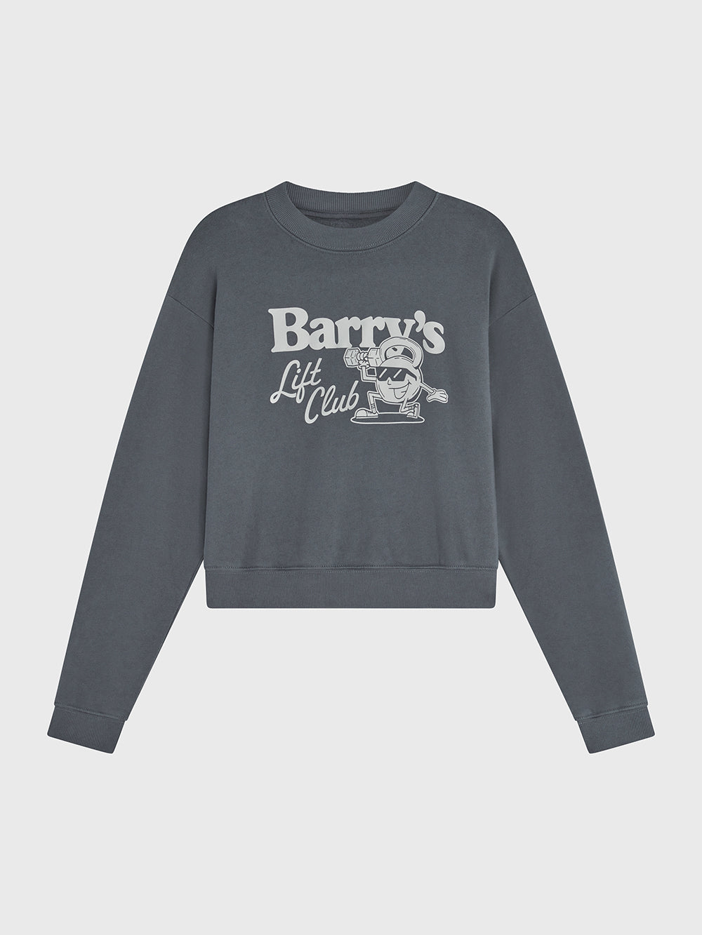 BARRY'S SLATE BLUE CROPPED SWEATSHIRT