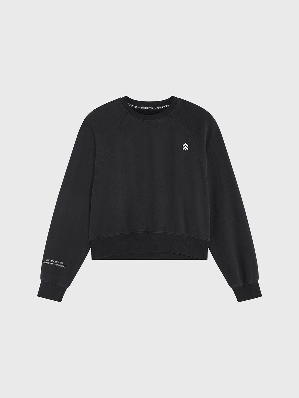 BARRY'S BLACK CROPPED SWEATSHIRT