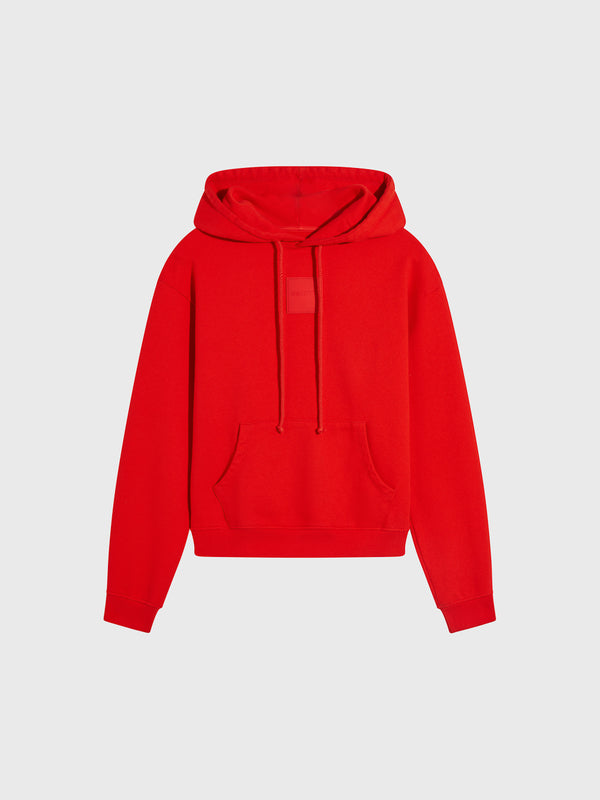 Plain red hot sale hoodie women's