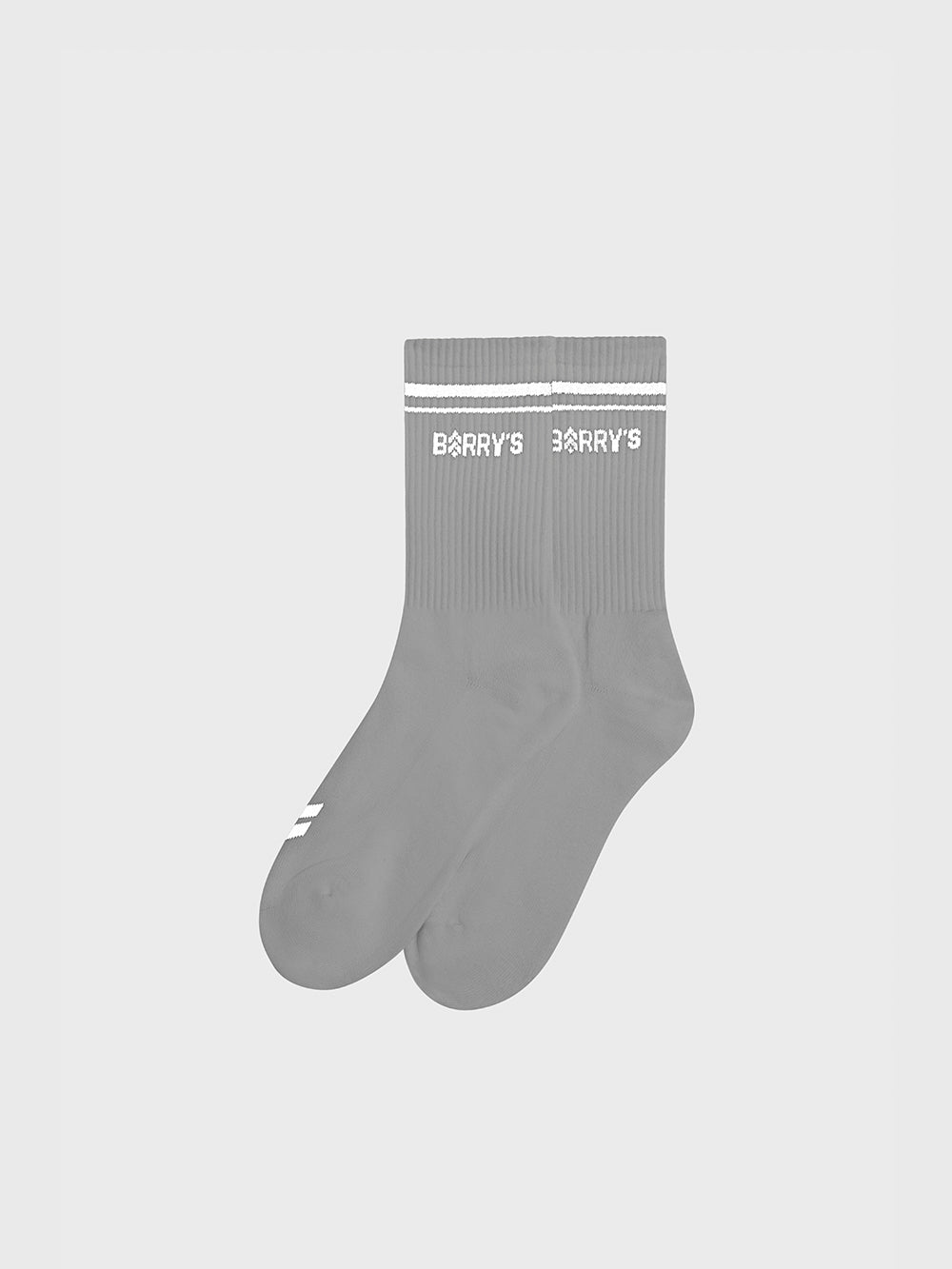 BARRY'S GREY/WHITE HALF CREW CORE SOCK