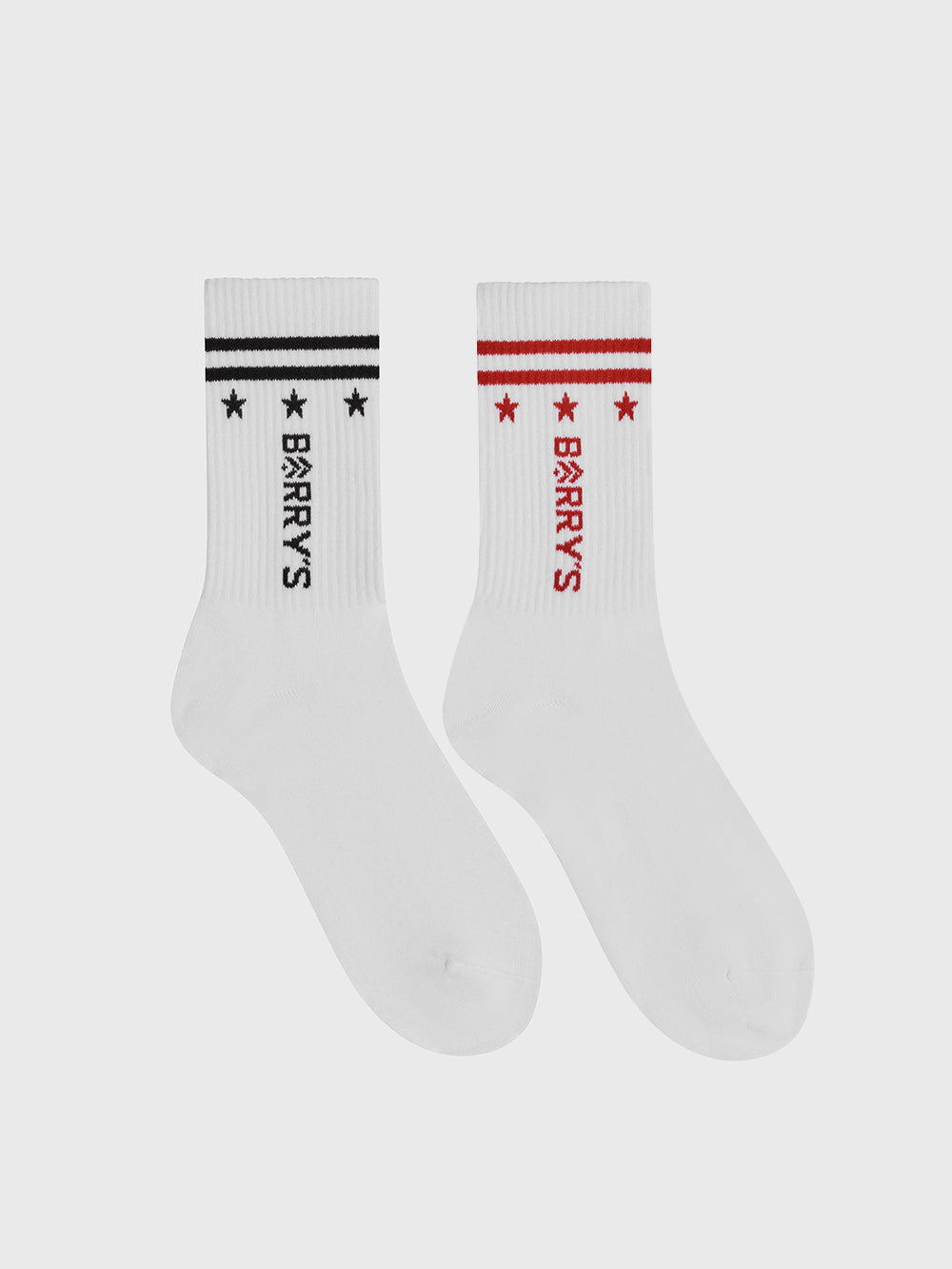 BARRY'S TWO PACK RED/BLACK STRIPE SOCKS