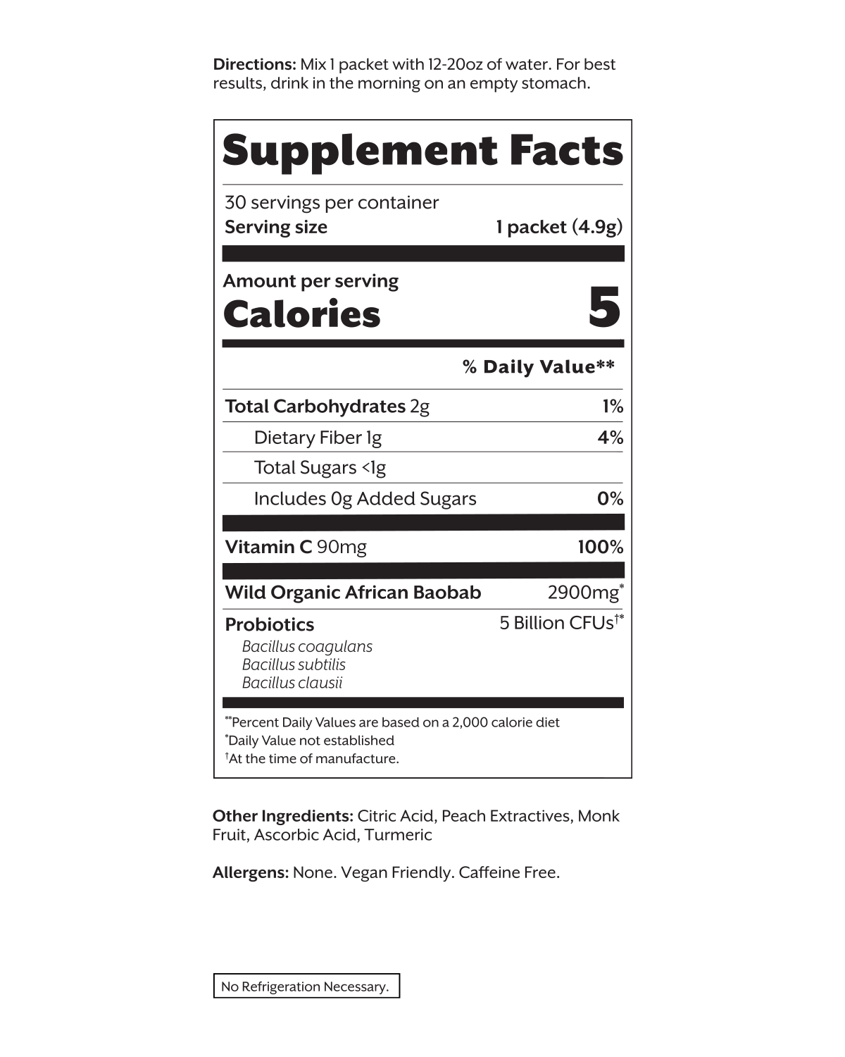 White Peach Debloat: Prebiotic + Probiotic