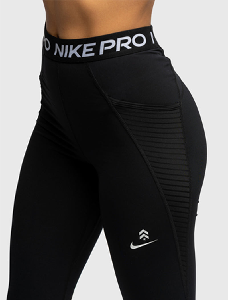 Nike Pro Womens XS Black Silver Shimmer Leggings Full Length Activewear  Athletic | eBay