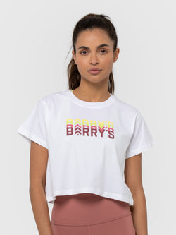 BARRY'S WHITE CROP TEE