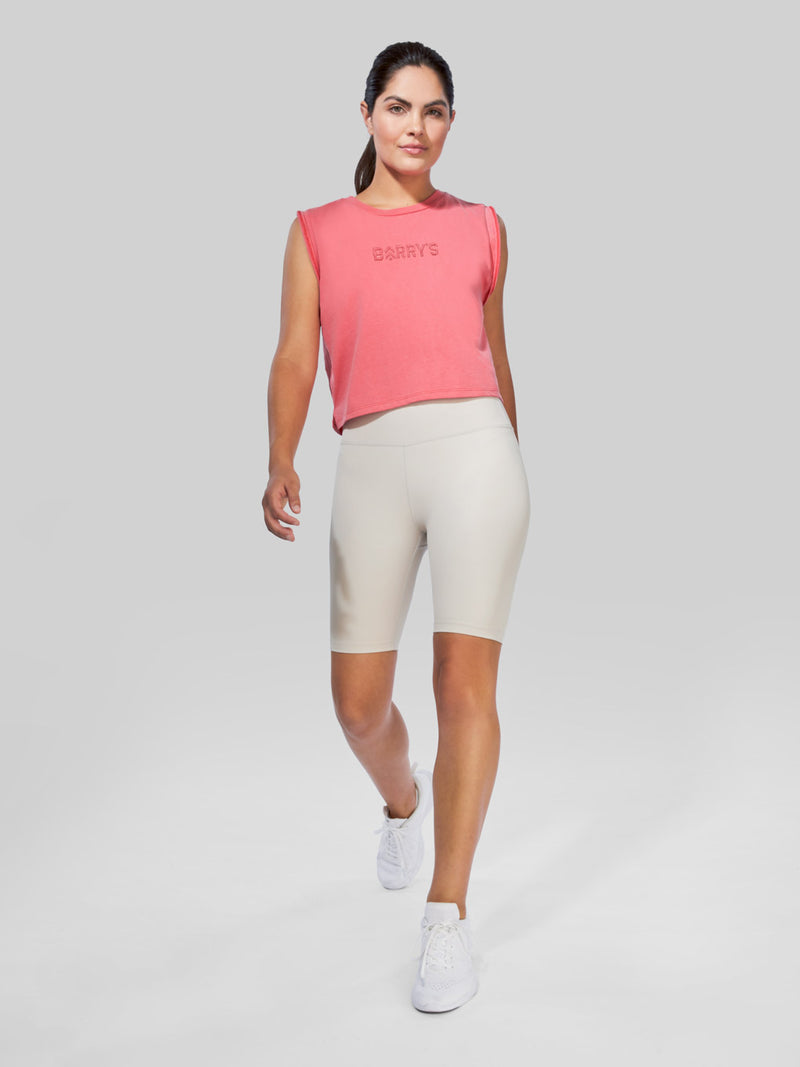 BARRY'S WARM CORAL MUSCLE TEE