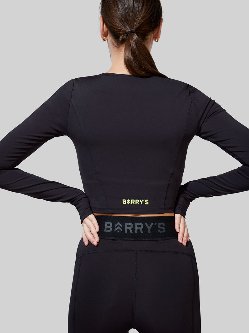 BARRY'S BLACK LONG SLEEVE TOP
