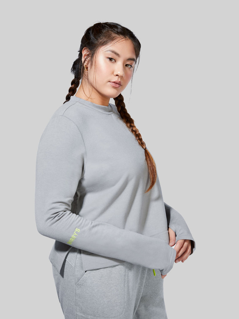 BARRY'S CONCRETE GRAY MOCK NECK LS
