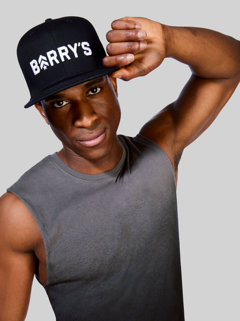 BARRY S BLACK FLAT BRIM HAT Barry s Shop