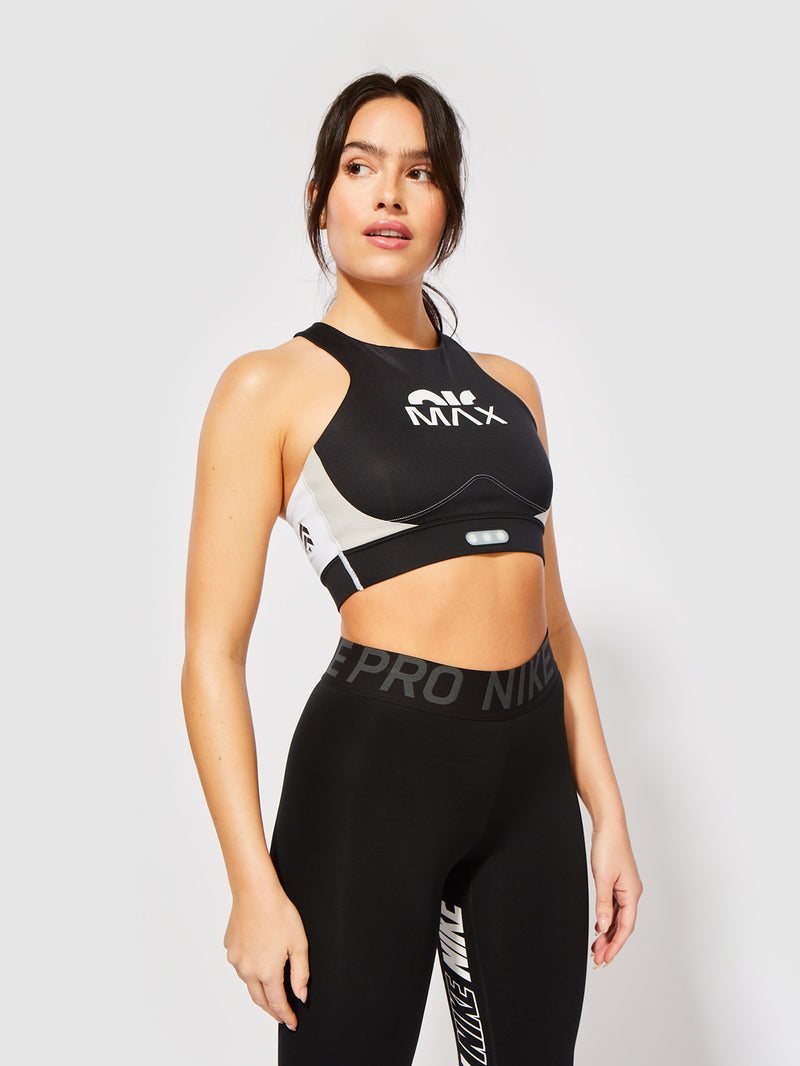 Nike Training Swoosh light support sports bra in black