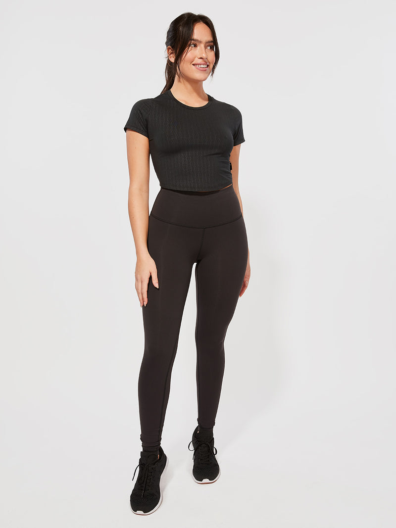 NIKE BLACK DRI-FIT ONE LUXE SS