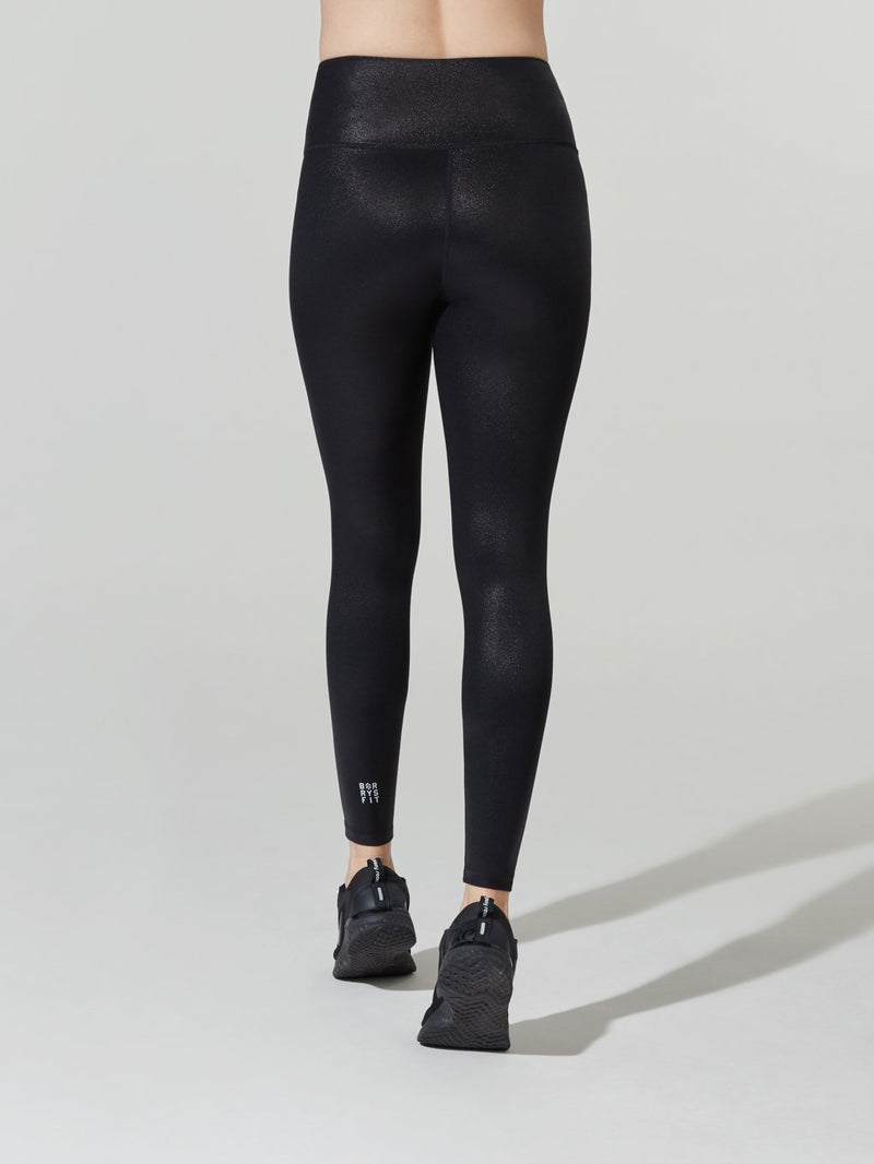 BARRY'S FIT SHINY FOIL BLACK HIGH SPEED TIGHT