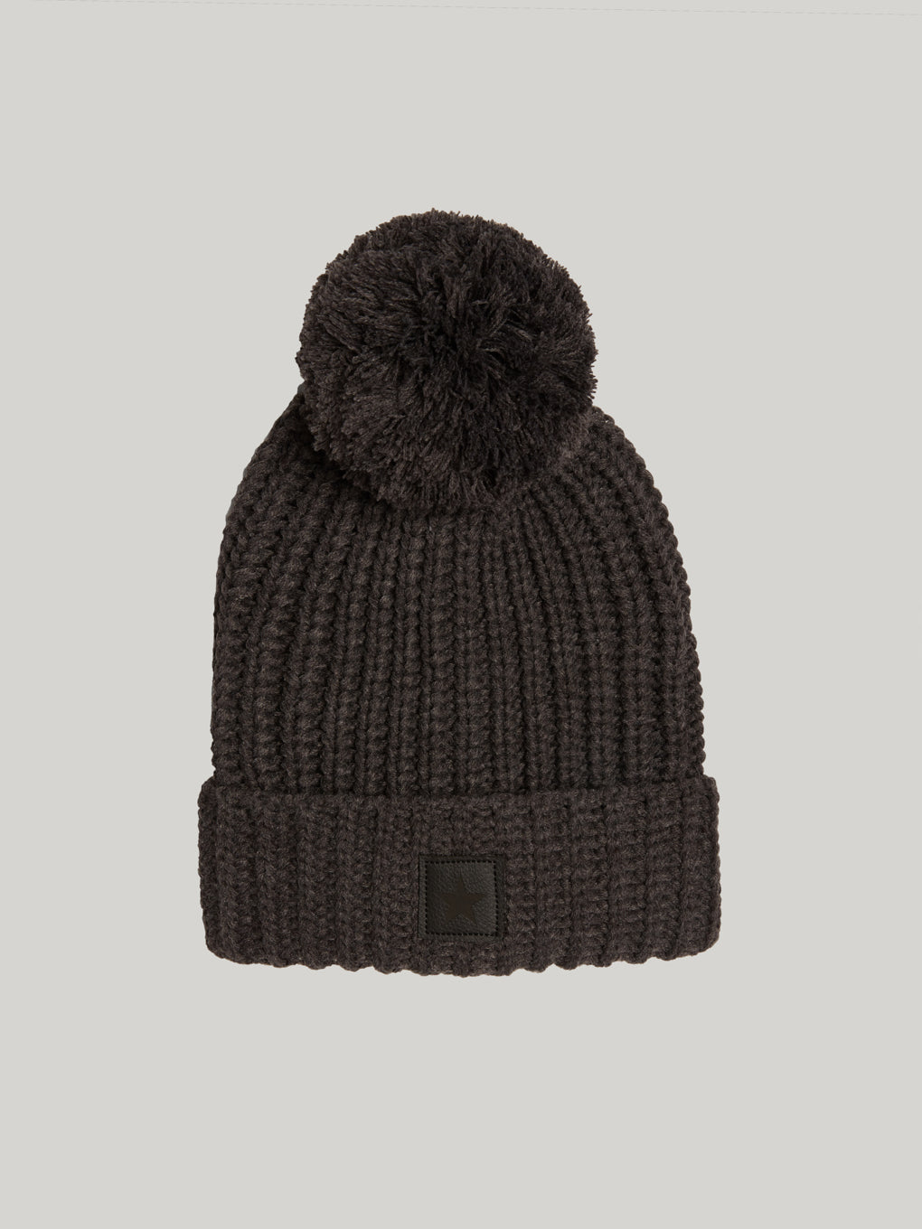BARRY'S CHARCOAL KNIT POM BEANIE